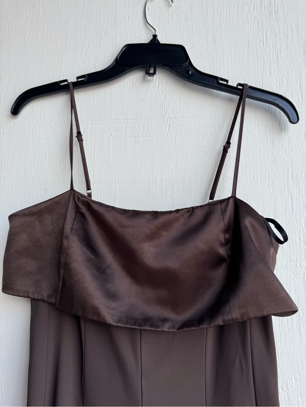 Adam Lippes Chocolate Brown Wide-Leg Spaghetti-Strap Jumpsuit - Picture 6 of 8